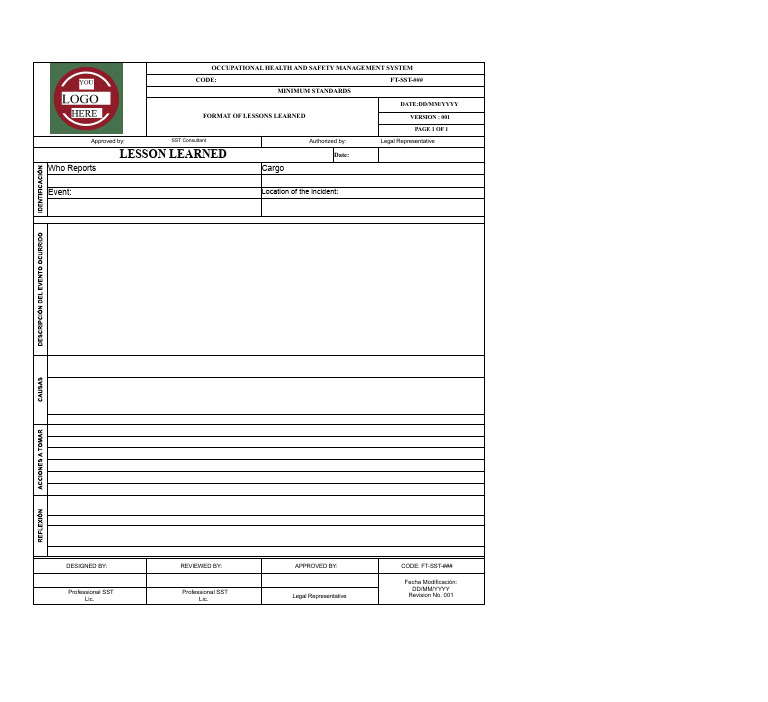 Lessons Learned Format | PDF