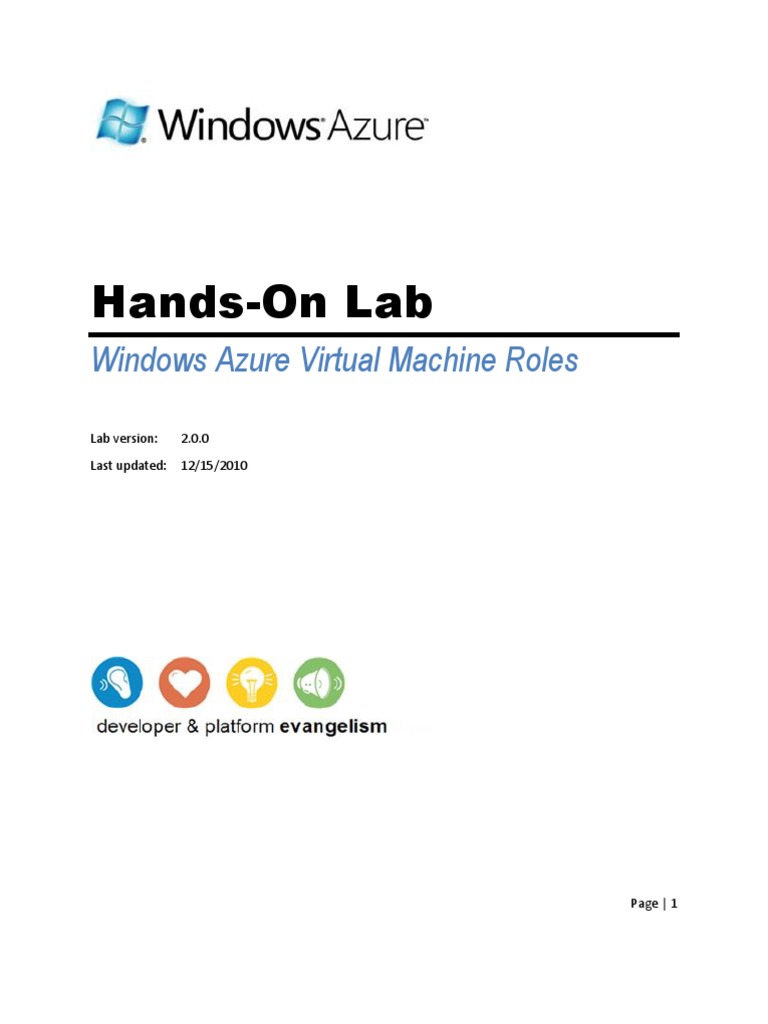 Creating Azure VM Roles in Hyper-V | PDF | Hyper V | Windows Server 2008
