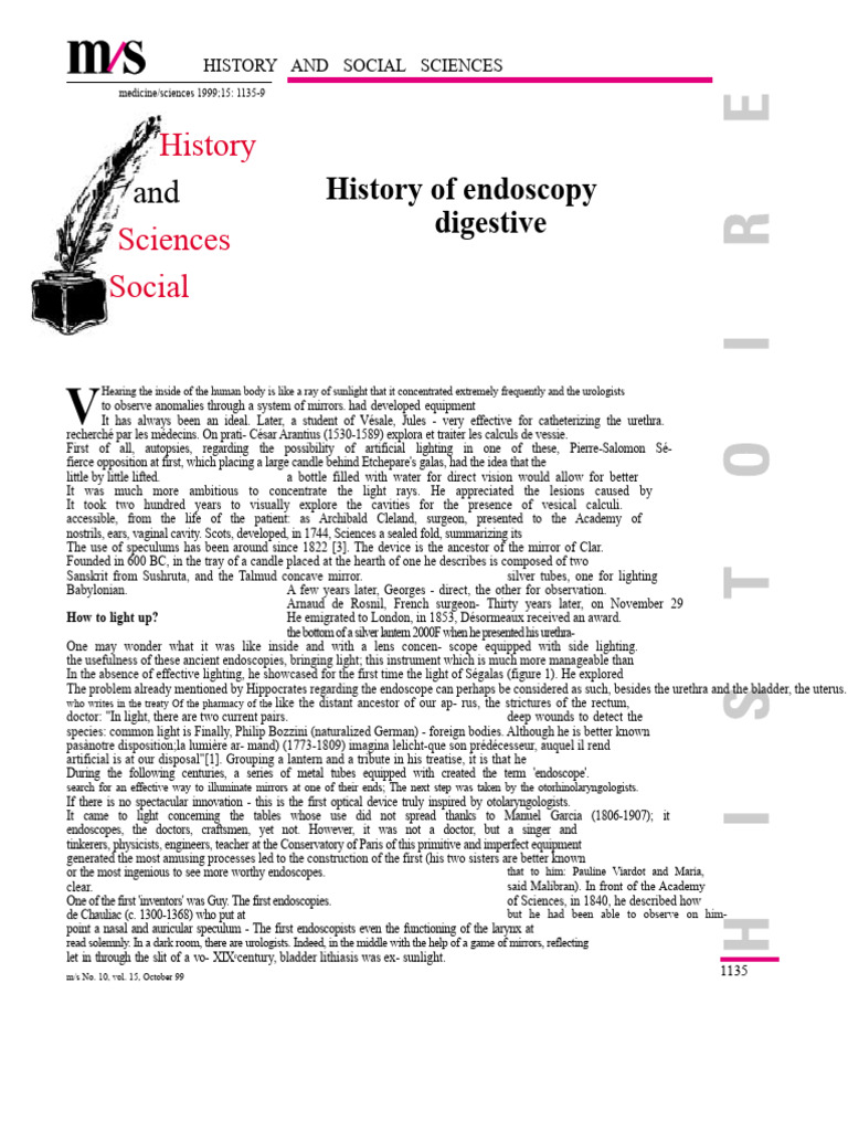 Evolution of Endoscopy Techniques | PDF | Endoscopy | Stomach