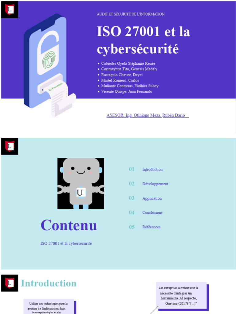 Audit ISO 27001 et cybersécurité | PDF | Sécurité des systèmes d ...