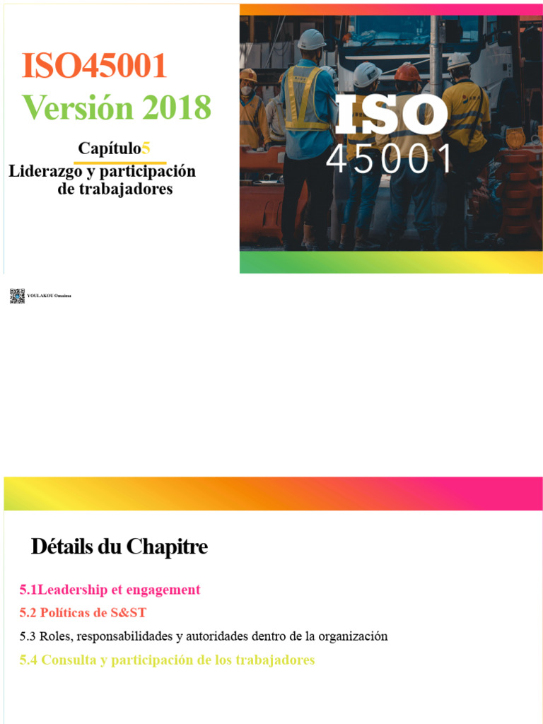 Liderazgo y Participación en ISO 45001 | PDF