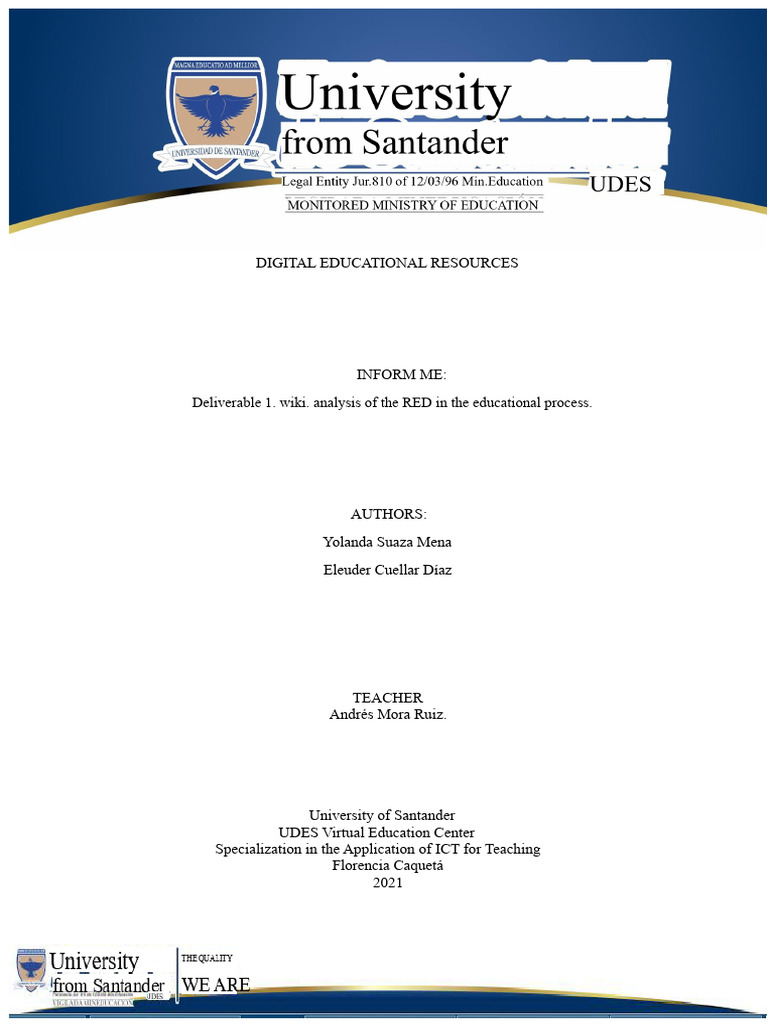 Deliverable 1 PDF | PDF | Educational Technology | Learning