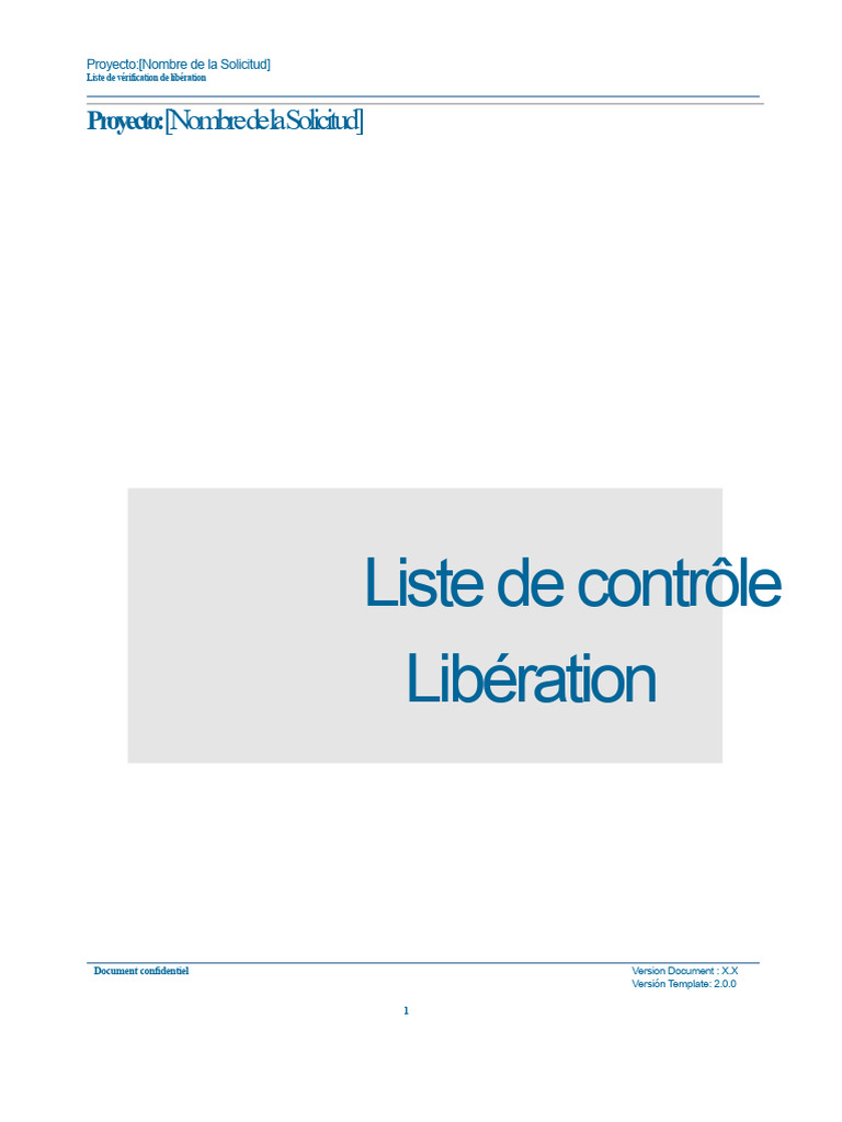Checklist de Libération de Projet | PDF | Serveur (Informatique ...