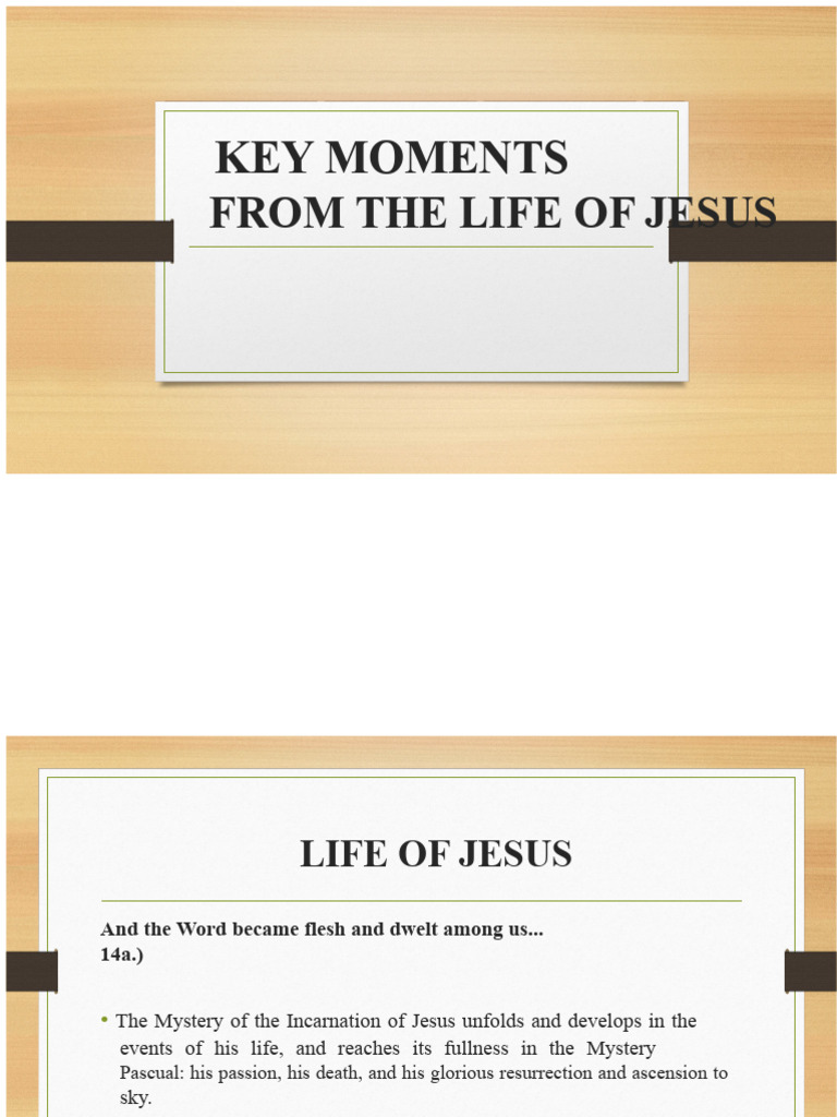 Key Moments in Jesus' Life | PDF | Jesus | Biblical Magi