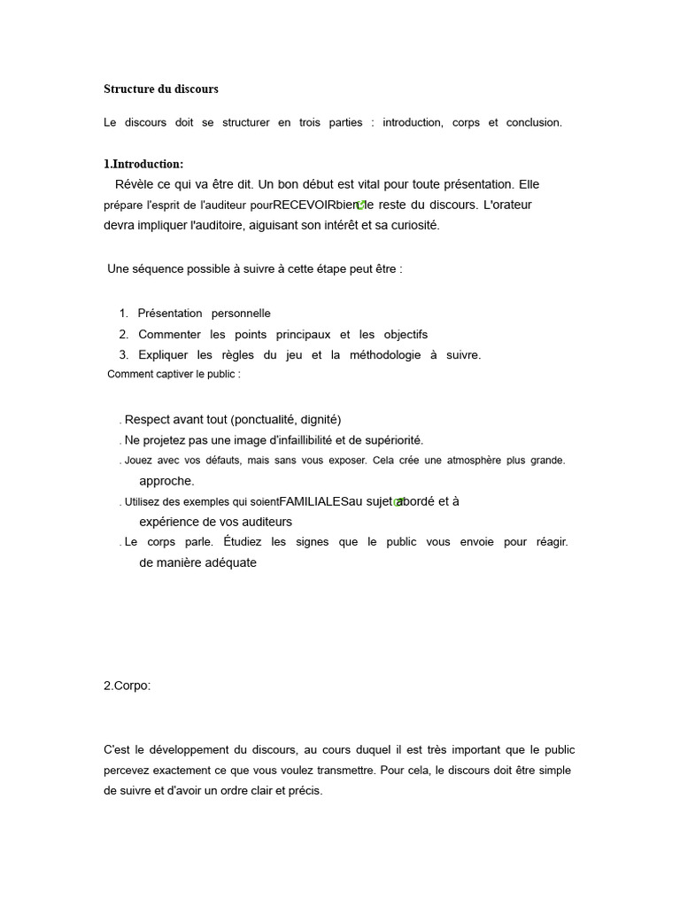 Structure efficace d'un discours | PDF