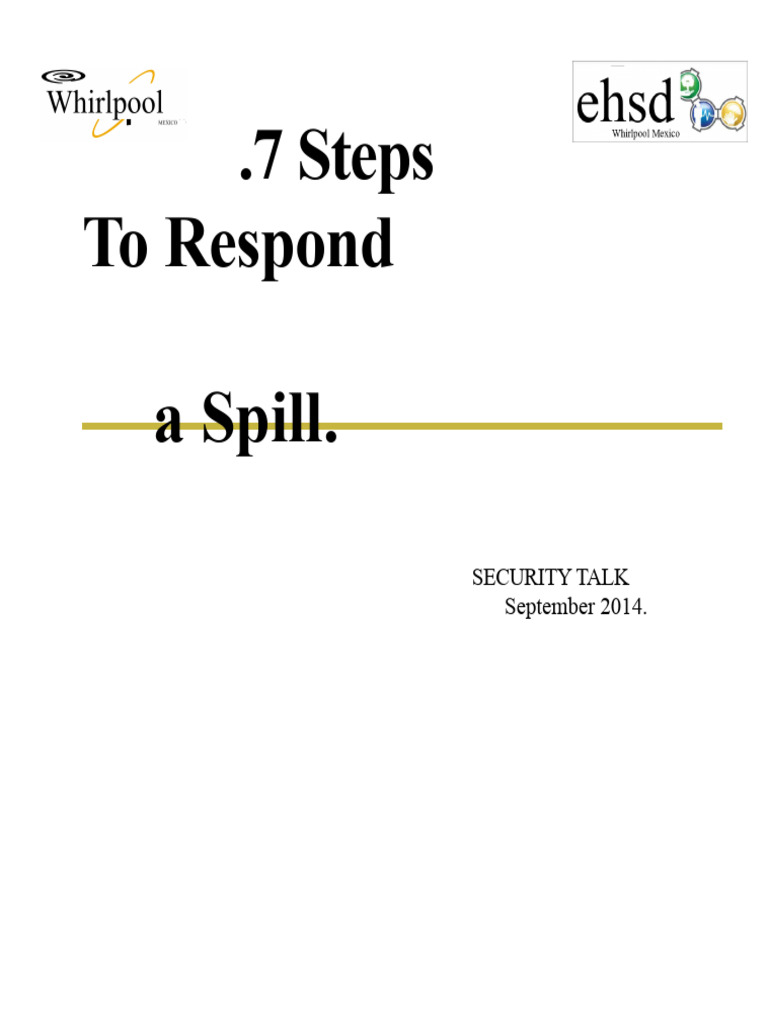 7 Steps for Effective Spill Response | PDF
