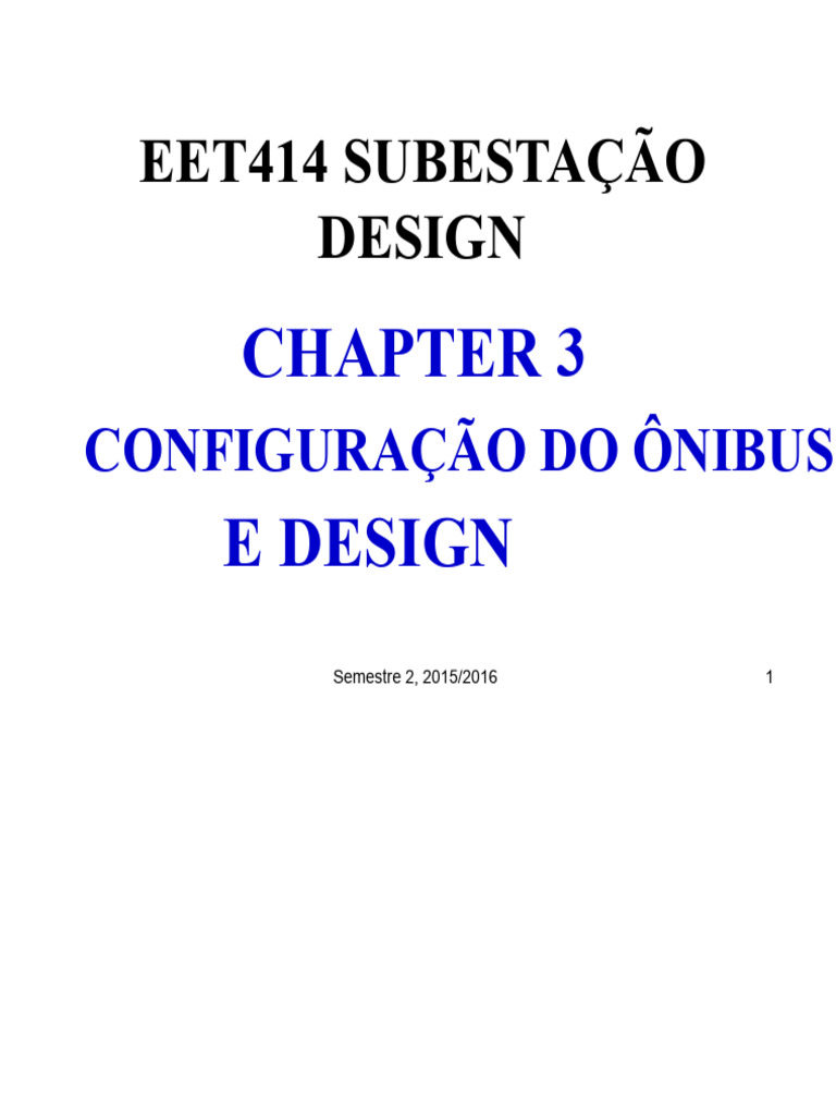 Configuração e Design de Barramentos em Subestações | PDF | Trem ...