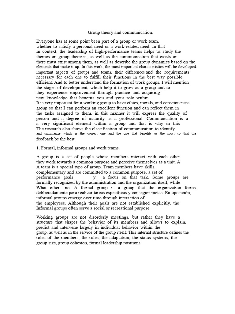 Group Theory and Communication | PDF | Attitude (Psychology) | Morality