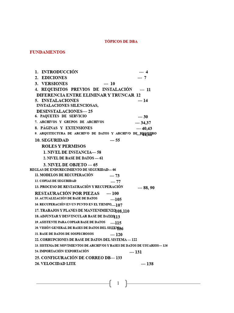 Guía Completa de DBA en SQL Server | PDF | Servidor SQL de Microsoft ...