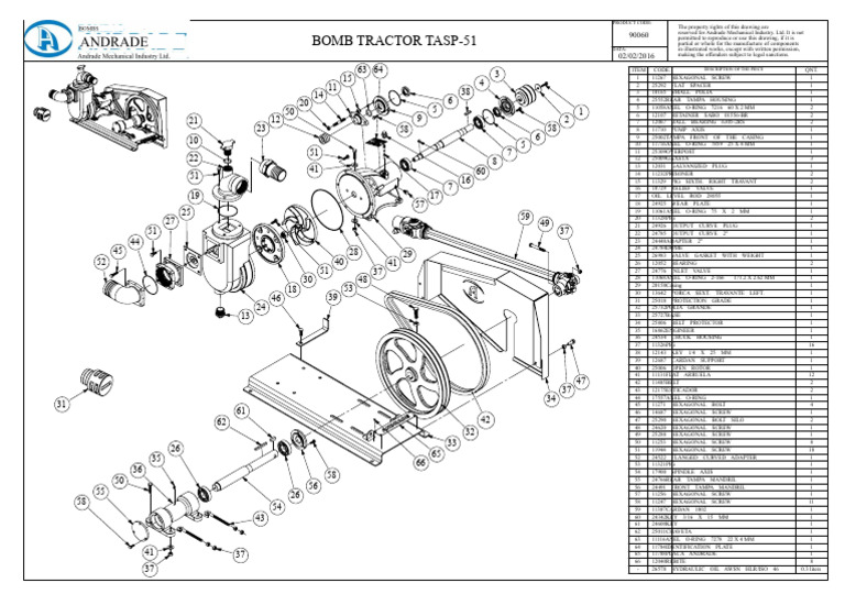 Bomb Tractor TASP-51 Parts List | PDF | Screw | Valve