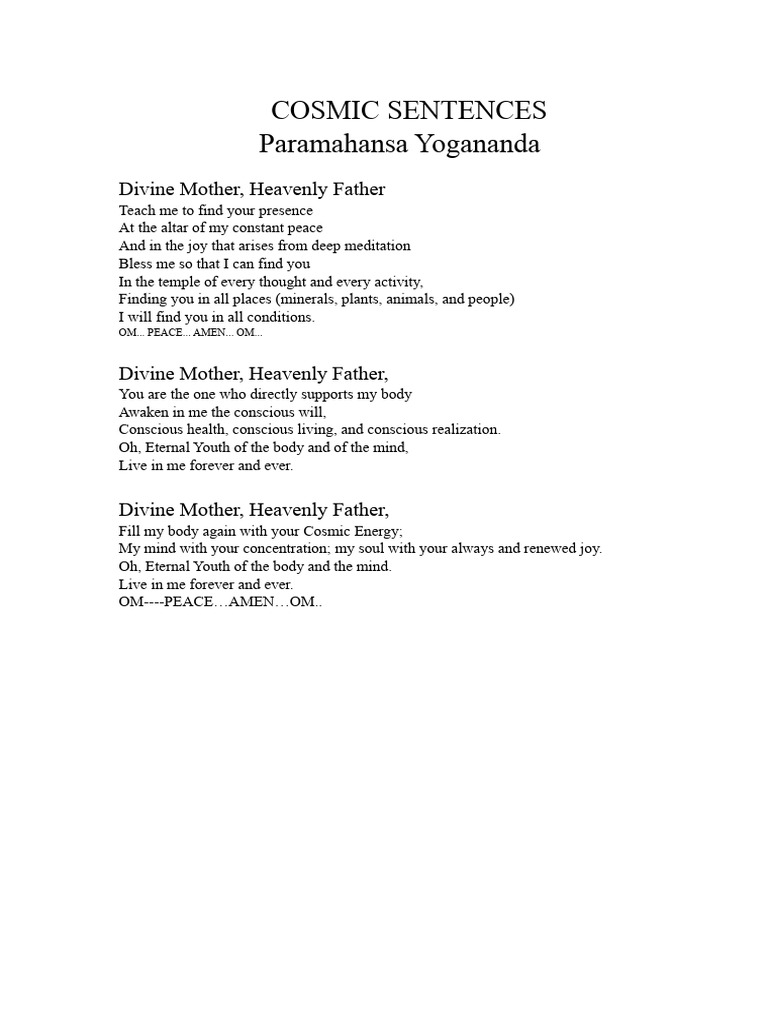 Cosmic Sentences | PDF