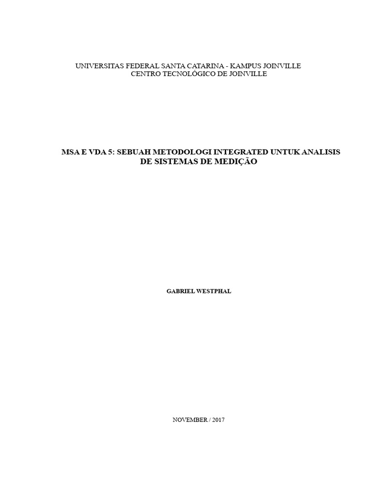 Metodologi Terintegrasi MSA dan VDA 5 | PDF