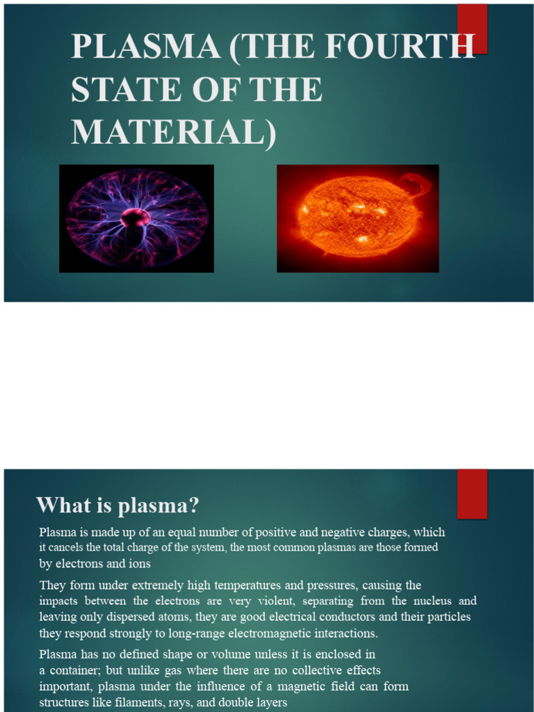 Understanding Plasma: The Fourth State | PDF | Plasma (Physics) | Electron