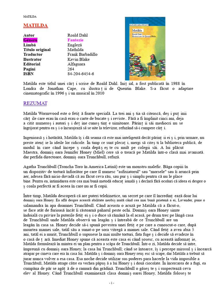 Matilda PDF | PDF