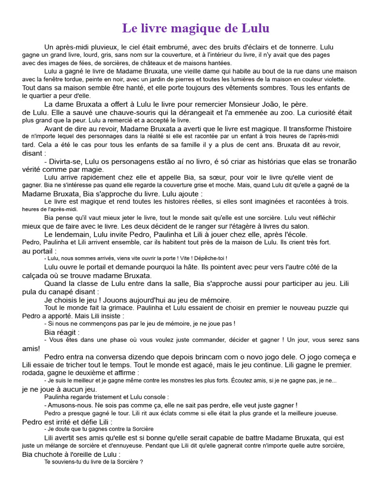 Le livre magique de Lulu et ses amis | PDF