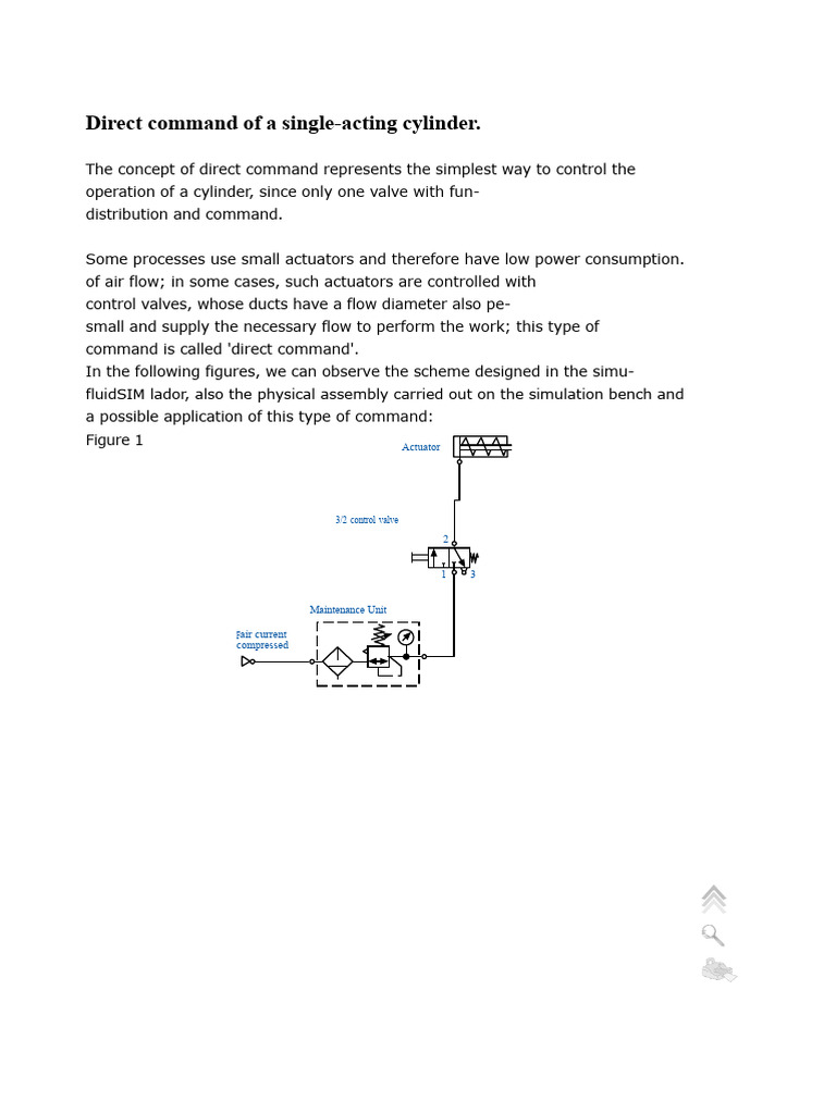 Direct Control of a Single-Acting Cylinder | PDF | Valve | Actuator