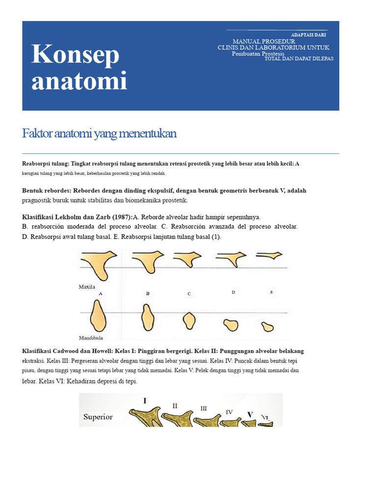 Umum Anatomi Untuk Pasien Edentulus | PDF