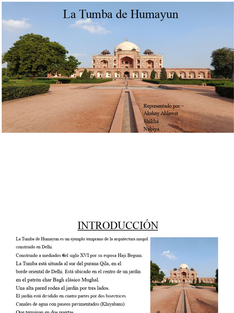Tumba de Humayun: Arquitectura Mughal en Delhi | PDF | Diseño ...
