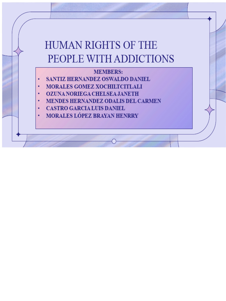 EXP. RIGHTS OF ADDICTS | PDF | Informed Consent | Social Stigma