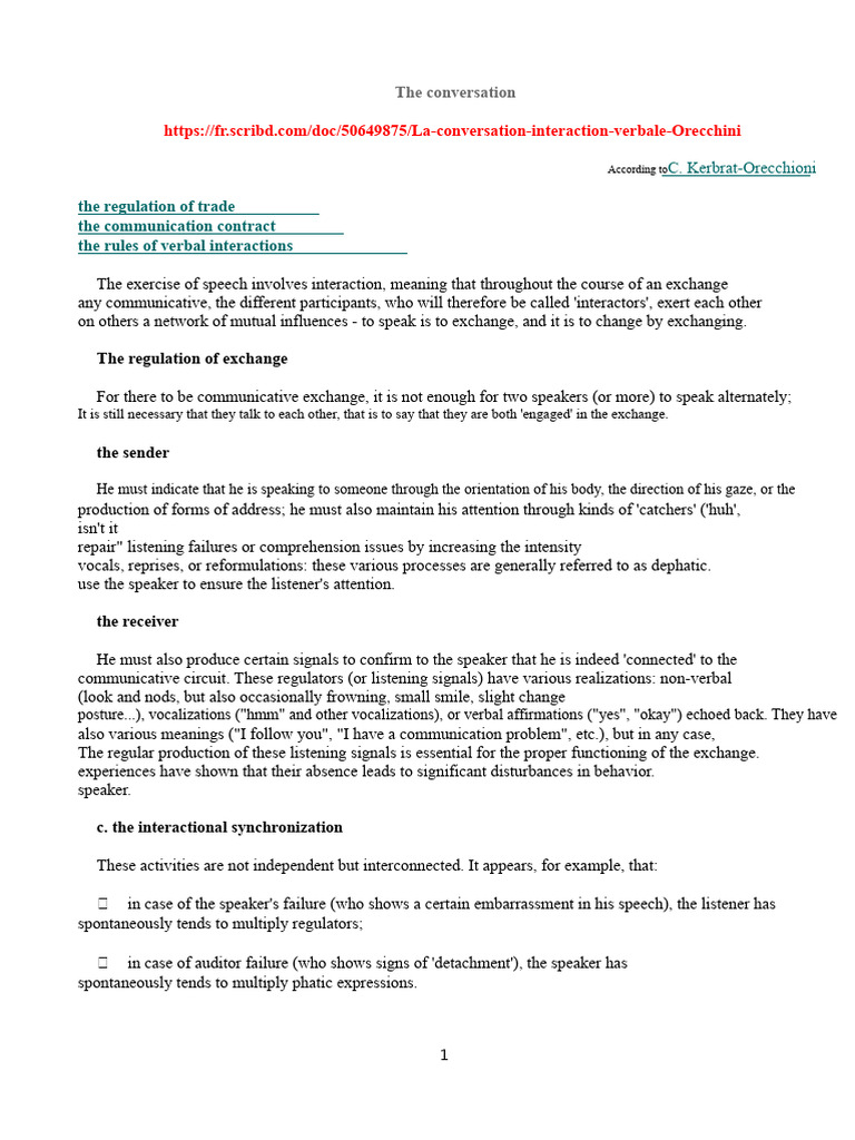 Verbal Interaction Rules and Dynamics | PDF | Communication | Nonverbal ...
