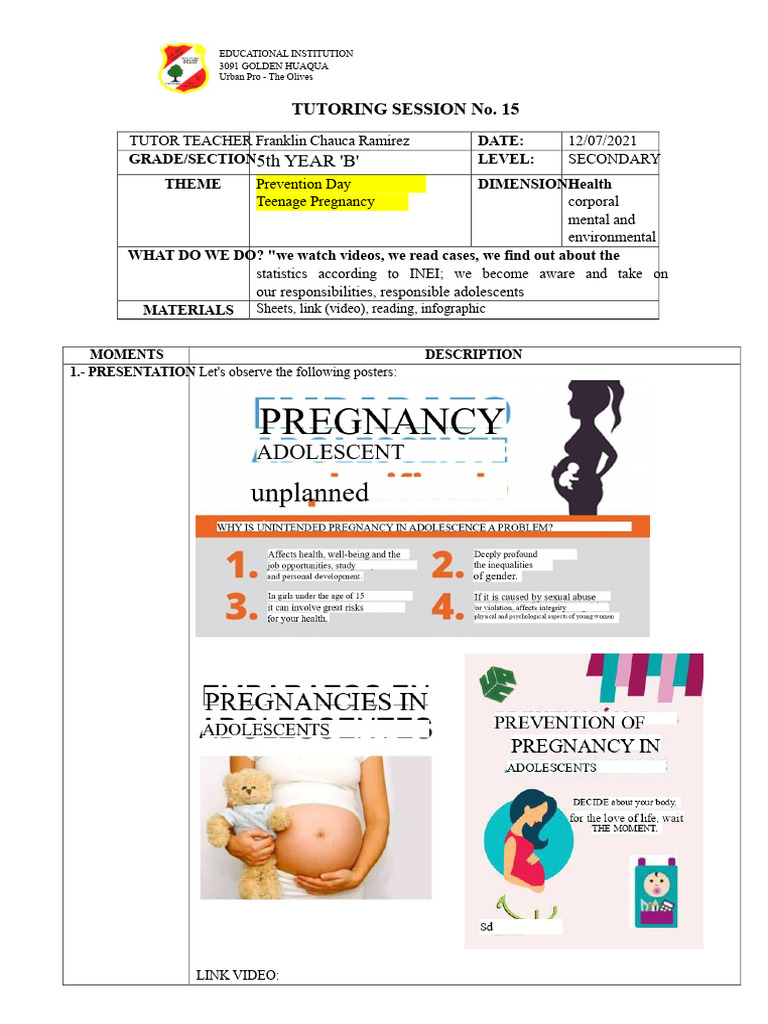 Early pregnancy session | PDF | Teenage Pregnancy | Adolescence