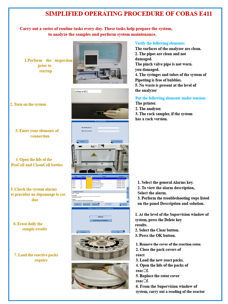 COBAS E411 Operating Procedure Guide | PDF