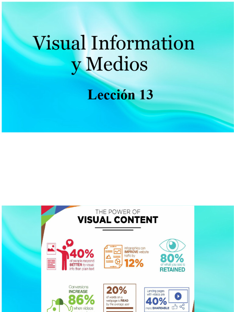 Medios Visuales: Tipos y Diseño Efectivo | PDF | Diseño gráfico ...
