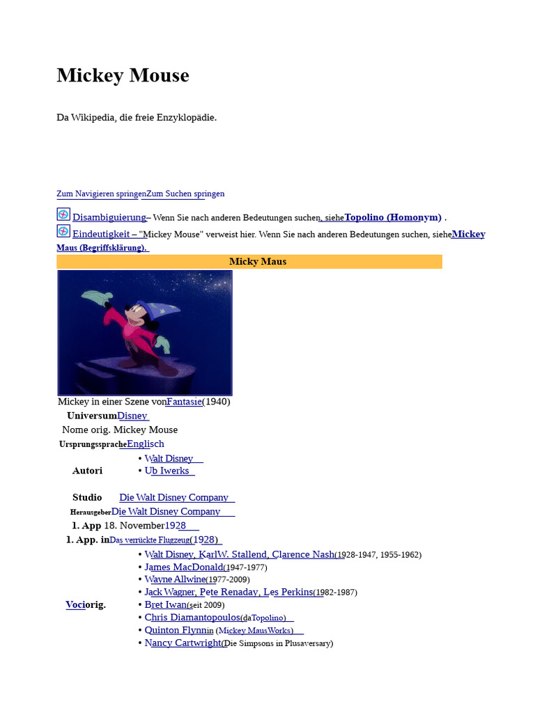 Mickey Mouse | PDF