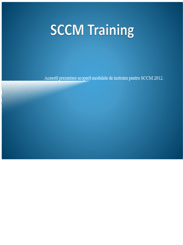 SCCM Training | PDF