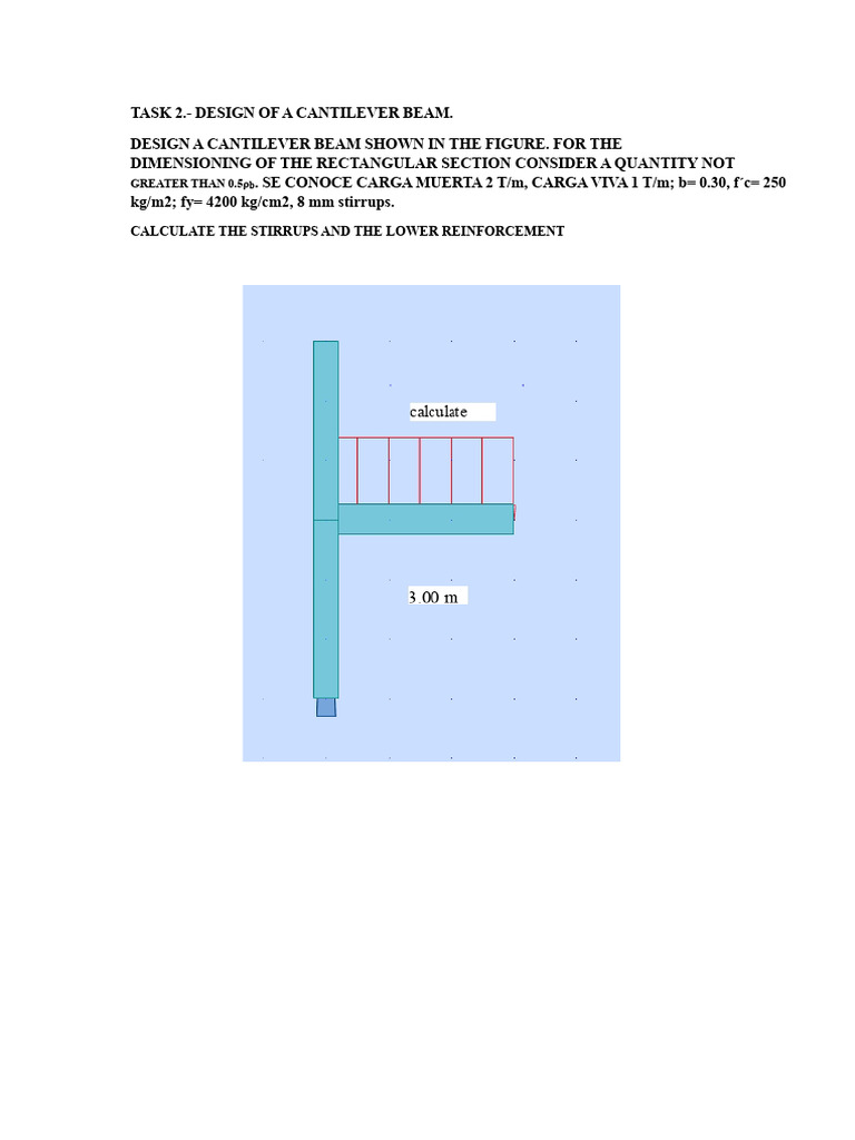 Cantilever Beam Design and Calculations | PDF