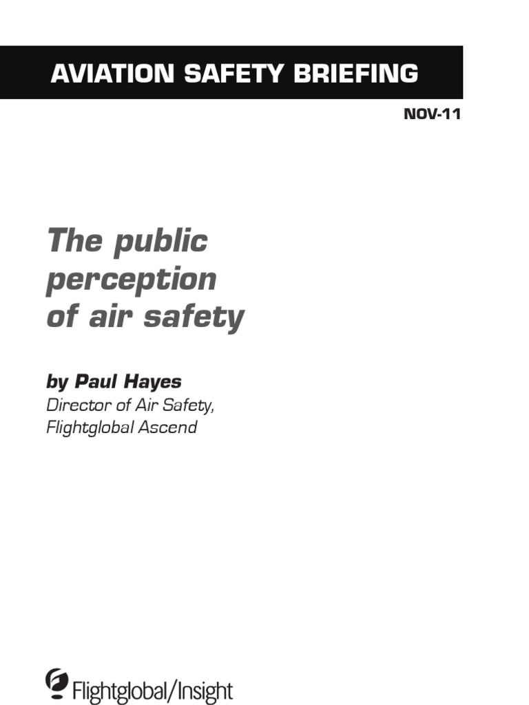 The Public Perception of Air Safety PDF Aviation Safety Aviation