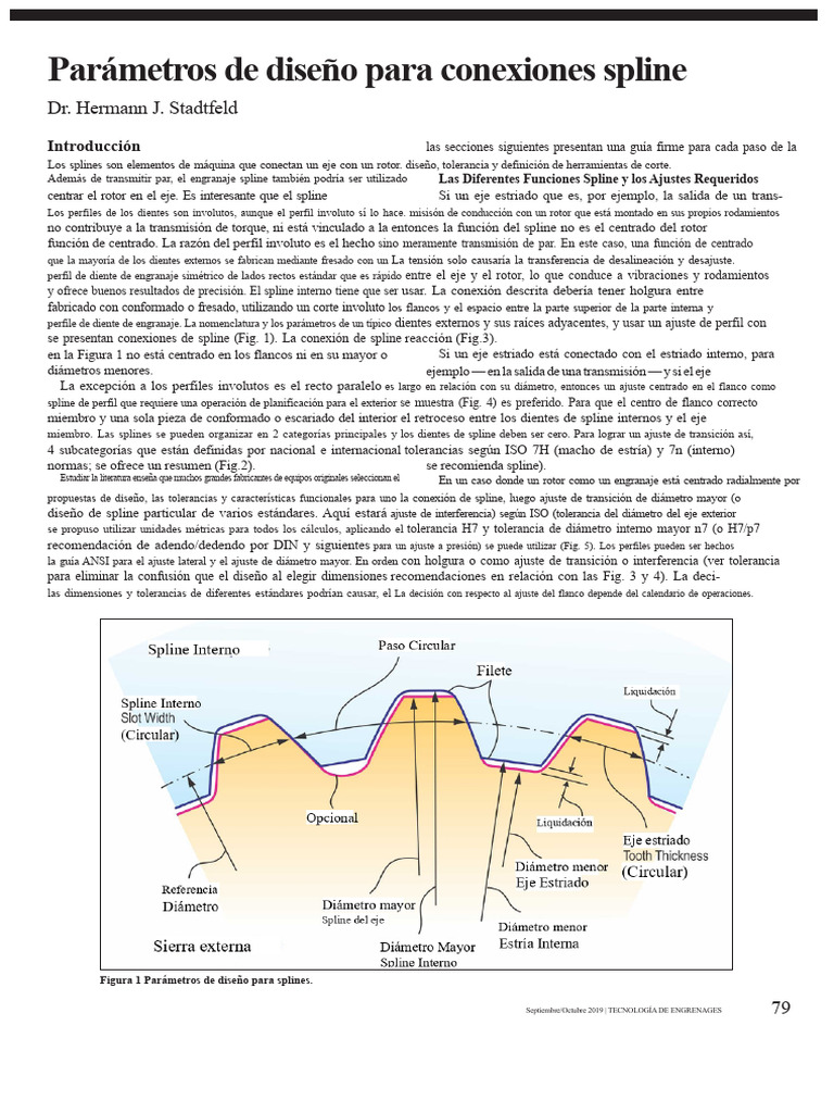 Parámetros de Diseño para Conexiones Spline | PDF | Ingeniería mecánica