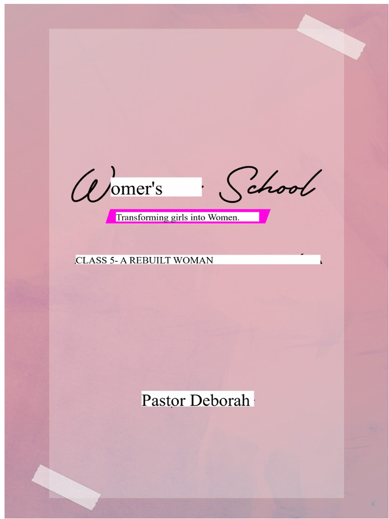 Lesson 5 - The Reconstructed and Repositioned Woman in God | PDF ...