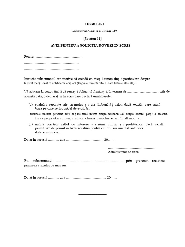 Formular F | PDF
