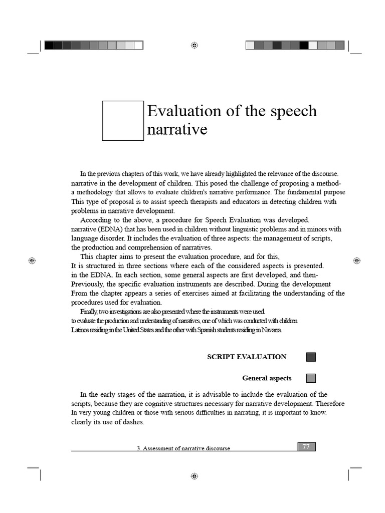 02 Assessment Narrative Speech (Script - EDNA) | PDF | Standard ...