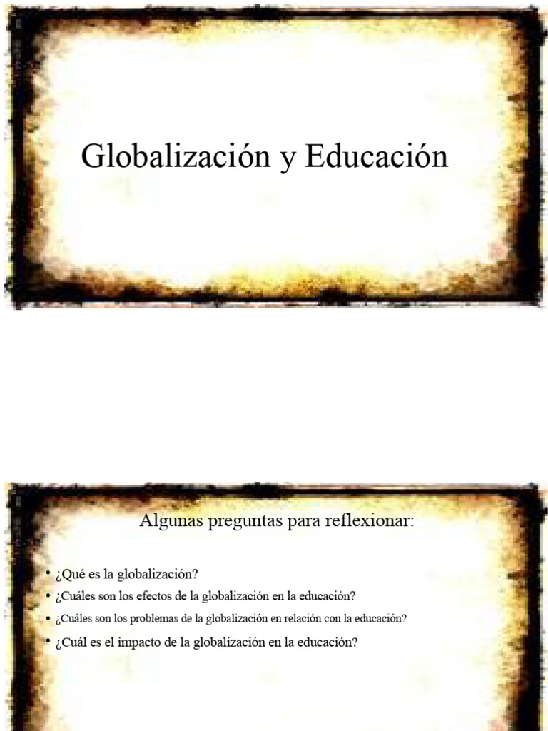 Impacto de la Globalización en la Educación | PDF | Globalización ...