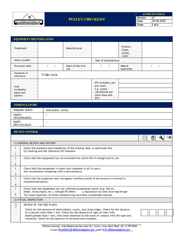 Pulley Inspection Checklist Guide | PDF | Mechanical Engineering