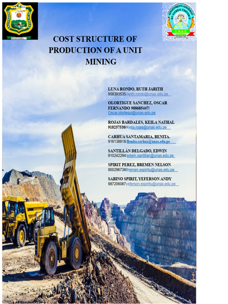 Mining Unit Production Cost Structure | PDF | Mining | Prices