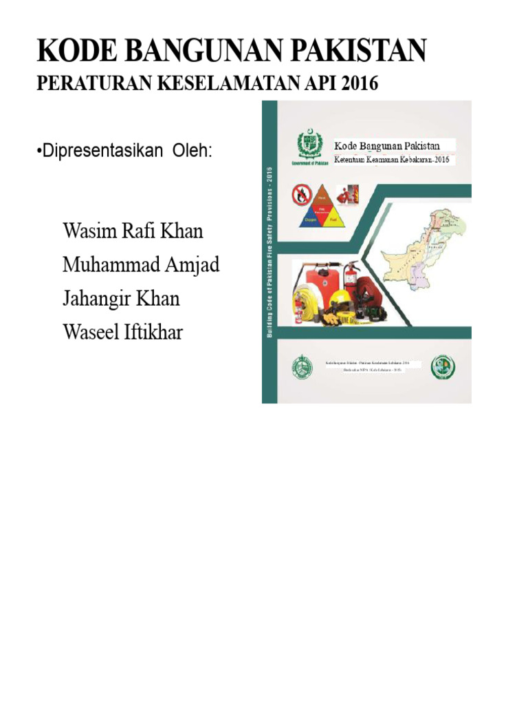 Kode Bangunan Pakistan: Keselamatan Kebakaran 2016 | PDF