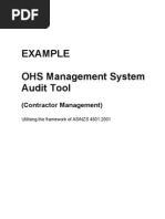 AS4801 Contractor Audit Tool