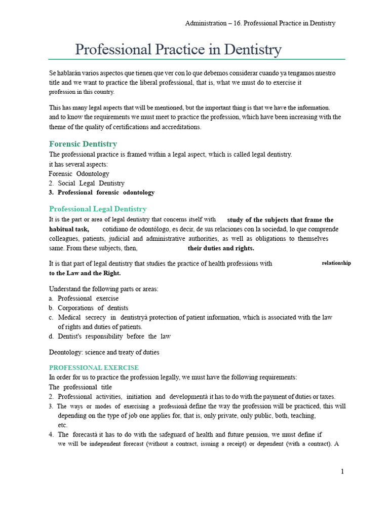 Legal Requirements for Dental Practice | PDF | Dentist | Surgery