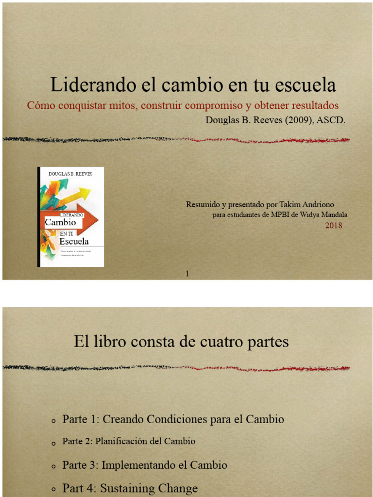 Liderazgo y Cambio en Escuelas | PDF | Liderazgo | Hierba