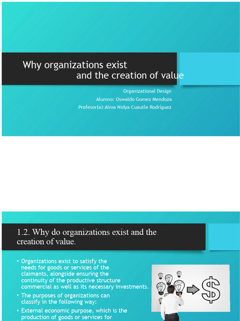 Purpose and Value Creation in Organizations | PDF | Employment | Economics