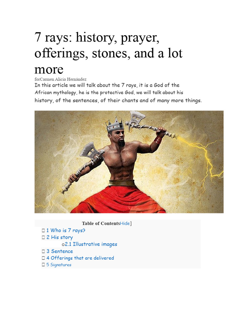 7 Rays in African Mythology Explained | PDF | Jesus | Spirituality