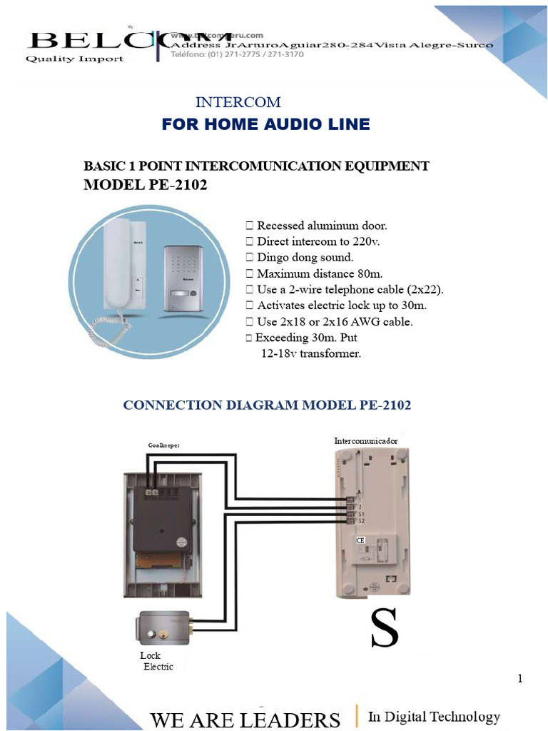 Home Audio Intercom Systems Overview | PDF | Telephone | Electrical ...
