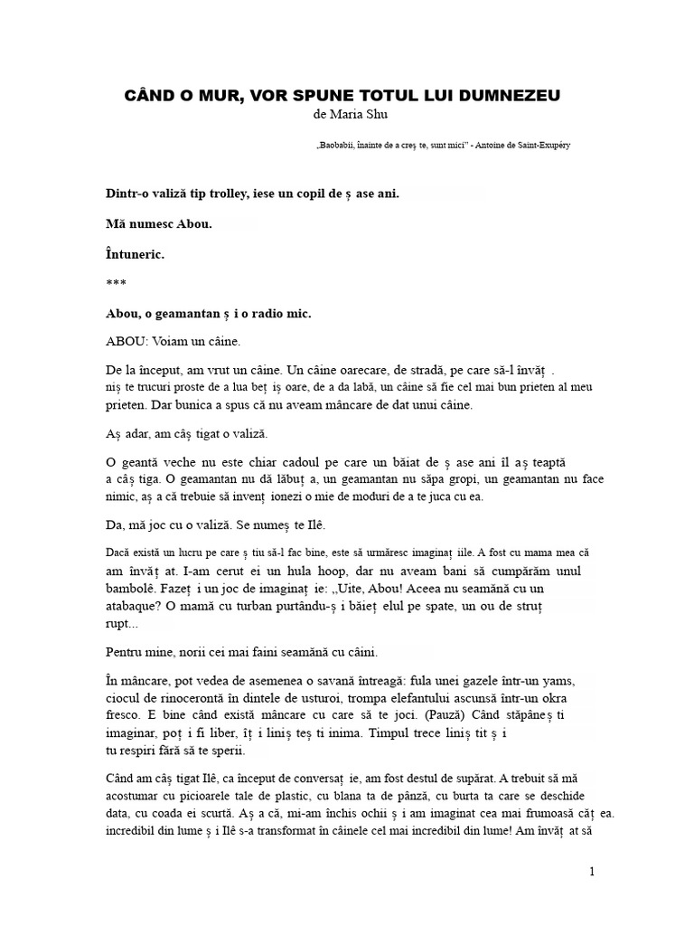 CAND VAD MURIT, VOI SPUNE TOTUL LUI DUMNEZEU - Maria Shu | PDF