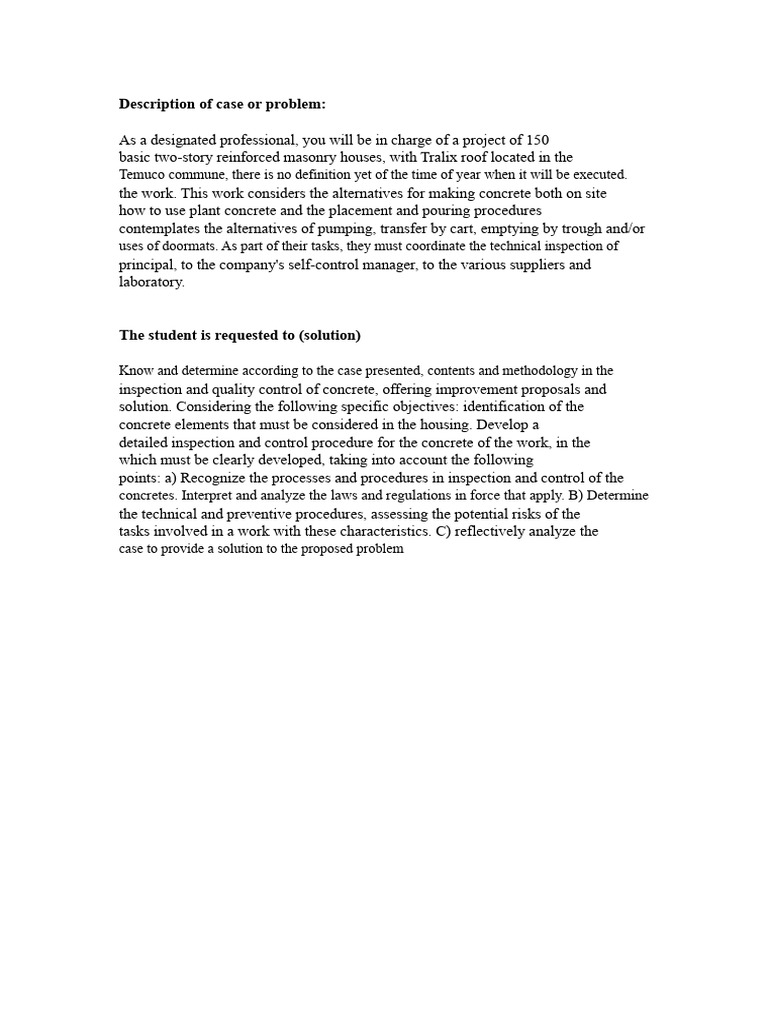 Description of case or problem tap aiep | PDF