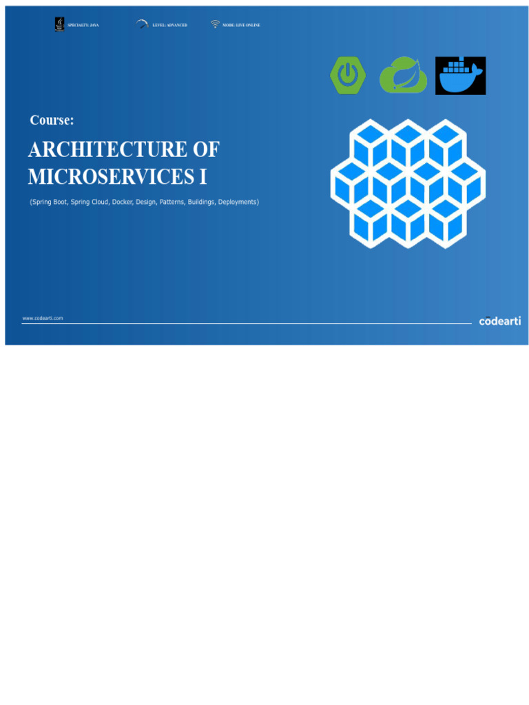 Brochure Microservices Architecture Course I | PDF | Databases | Load ...