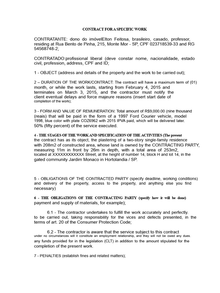 Mason contract | PDF | Business | Justice