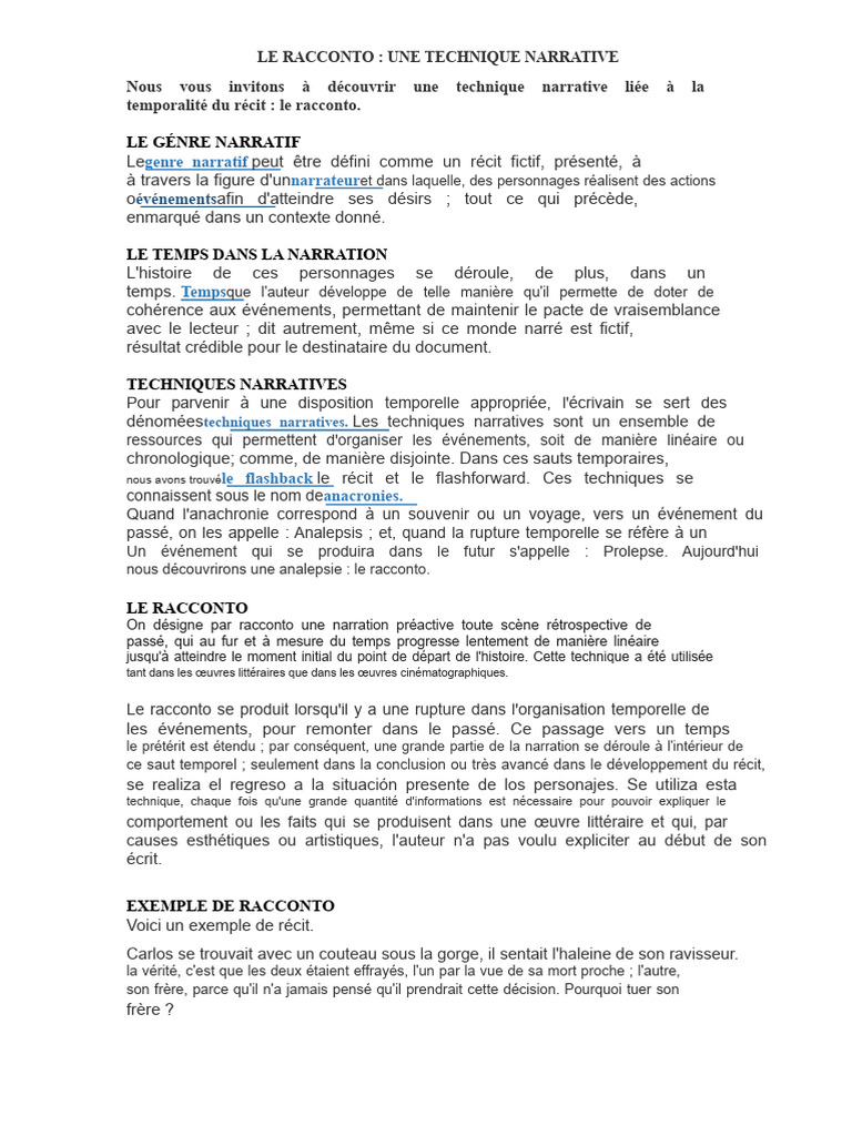 Comprendre le Racconto en Narration | PDF | Marie, mère de Jésus